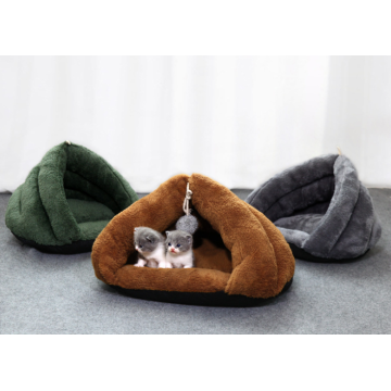 Wholesale Detachable Warm Roll Plush Cat Cave Bed